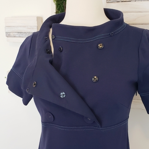 Laundry by Shelli Segal button detail mini dress 6 - Picture 8 of 12